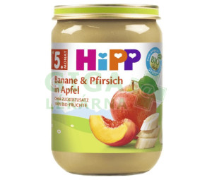 HiPP Jablka s banány a broskvemi BIO 4/6m 190g