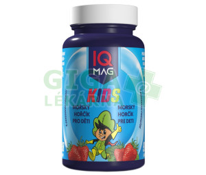 IQ Mag Kids mořský hořčík pro děti s jahod. přích 90tbl.
