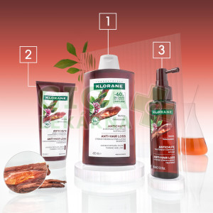 Fotka KLORANE Intenzivní posilující péče s chininem 100ml Obrázek KLORANE Intenzivní posilující péče s chininem 100ml