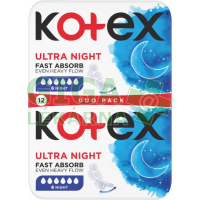 KOTEX Ultra Night vložky Duo pack 12ks