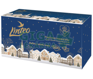 Linteo Papírové kapesníky box Den&Noc 2vrst.200ks