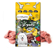 Lyopro DOG poch.mr.sušené Kuř.kostky s jah. 50g