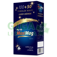 MaxiMag Hořčík 375mg+B6 100+50 tobolek DÁRKOVÉ BALENÍ