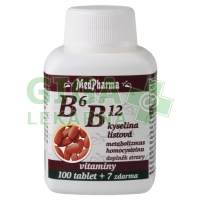 MedPharma B6 B12+kyselina listová 107 tablet