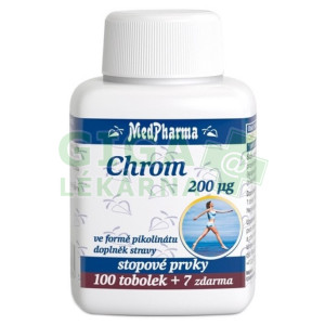 Fotka MedPharma Chrom pikolinát 200µg 107 tobolek Obrázek MedPharma Chrom pikolinát 200µg 107 tobolek