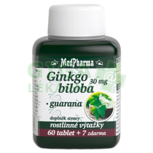 MedPharma Ginkgo biloba+guarana 67 kapslí