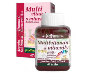 MedPharma Multivitamín s minerály+extra C tbl.67