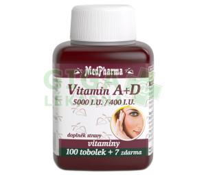 MedPharma Vitamín A+D (5000 I.U./400 I.U.) tob.107