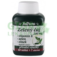 MedPharma Zelený čaj 200mg+vit.E+Se+Zn 67 tablet