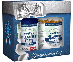 Melatonin Forte ORIGINAL tbl.100+100 + Melatonin Gummies 60ks dárkové balení 1+1