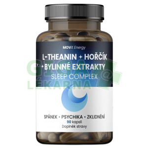 MOVit Sleep Complex L-theanin+hoř.+byl.ext. 90 kapslí