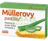 Müllerovy pastilky s propolisem a Aloe vera 24ks