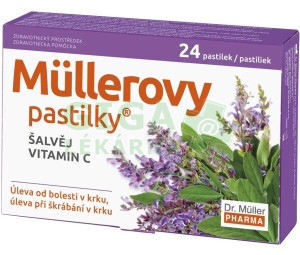 Müllerovy pastilky se šalvějí 24ks ZP