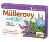 Müllerovy pastilky se šalvějí bez cukru 12ks ZP