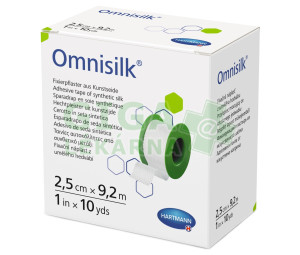 Náplast Omnisilk bílé hedvábí 2.5cmx9.2m/1ks