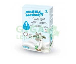 Naše mléko 1 počáteční mléčná kojenecká výživa z bílkovin kozího mléka 0-6měsíců 525g