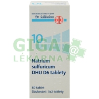 Natrium sulfuricum DHU 80 tablet D6 (No.10)