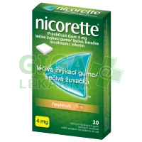 Nicorette Freshfruit Gum 4mg 30 žvýkaček