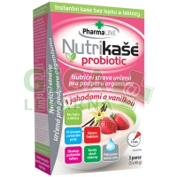Nutrikaše probiotic - s jahodami a vanilkou 180g (3x60g)