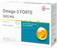 Omega-3 FORTE 1000mg rybí olej+vit.E tob.180 AGmed