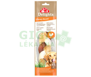 Pochoutka 8in1 Delights Chewy Braid M/L 80g