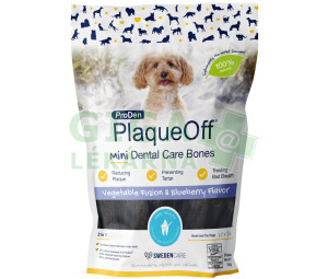 ProDen PlaqueOff Mini Dental Bones zeleninové s příchutí borůvky 340g