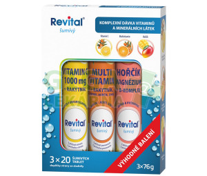 Revital Vit.C+Multivitamin+Hořčík eff.tbl.3x20