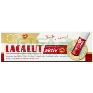 Lacalut Aktiv zubní pasta 75ml+balzám na rty 4.8g