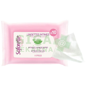 Fotka SAFORELLE ubrousky pro intimní hygienu 10ks Obrázek SAFORELLE ubrousky pro intimní hygienu 10ks