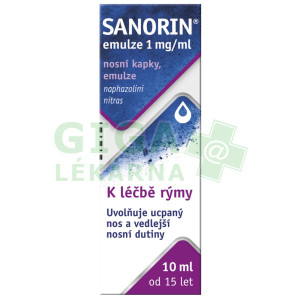 Sanorin Nosní kapky emulze 1mg/ml 10ml