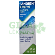 Obrázek Sanorin Nosní sprej roztok 1mg/ml 10ml