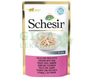 Schesir Cat kapsa Adult kuře šunka 50g