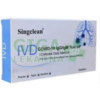 Singclean IVD IgG/IgM Test Kit - detekce protilátek 1ks (Colloidal Gold Method)