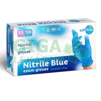 SOFTCLINIC Nitril rukavice vyšetřovací nepudr. modré XS 100ks