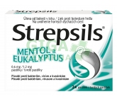 Obrázek Strepsils Mentol a eukalyptus 24 pastilek