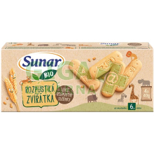 Sunar Rozpustilá zvířátka sušenky 6m+ BIO 4x40g