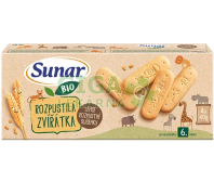 Sunar Rozpustilá zvířátka sušenky 6m+ BIO 4x40g