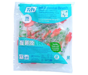 TePe mezizub.kart. červený 0.5mm 25ks s krytkou