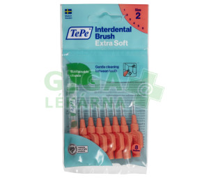 TePe mezizub.kart. ExtraSoft lososové č.2 sáček 8ks