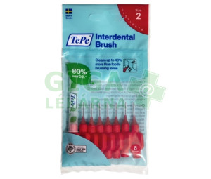 TePe mezizub.kartáčky červené č.2 sáček 8ks