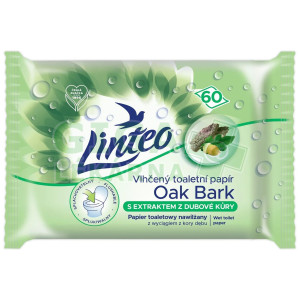 Toaletní papír LINTEO vlhč. 60ks s dub.kůrou roz.