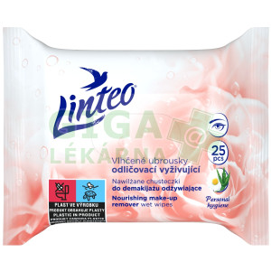 Ubrousky vlhčené Linteo Satin odličovací 25ks