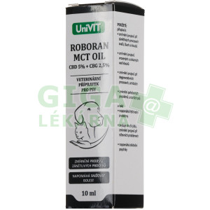 UniVIT ROBORAN MCT OIL CBD 5% + CBG 2.5% 10ml