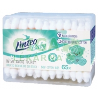 Vatové tyčinky papírové LINTEO BABY 65ks