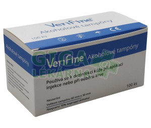 Verifine alkoholové tampóny nester.60x30mm 100ks