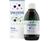 Vincentka Sirup s jitrocelem a mateřídouškou 200ml