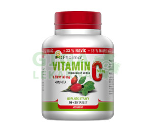 Vitamín C 500mg s šípky prodl.účinek tbl.90+30