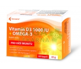 Vitamín D3 1000 IU + Omega-3 cps.60
