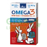 Vitar Kids Omega 3+vit.D+vit.E 60 kapslí