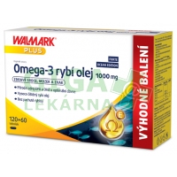 Walmark Plus Omega-3 rybí olej 1000mg 120+60 tobolek OCEAN EDITION